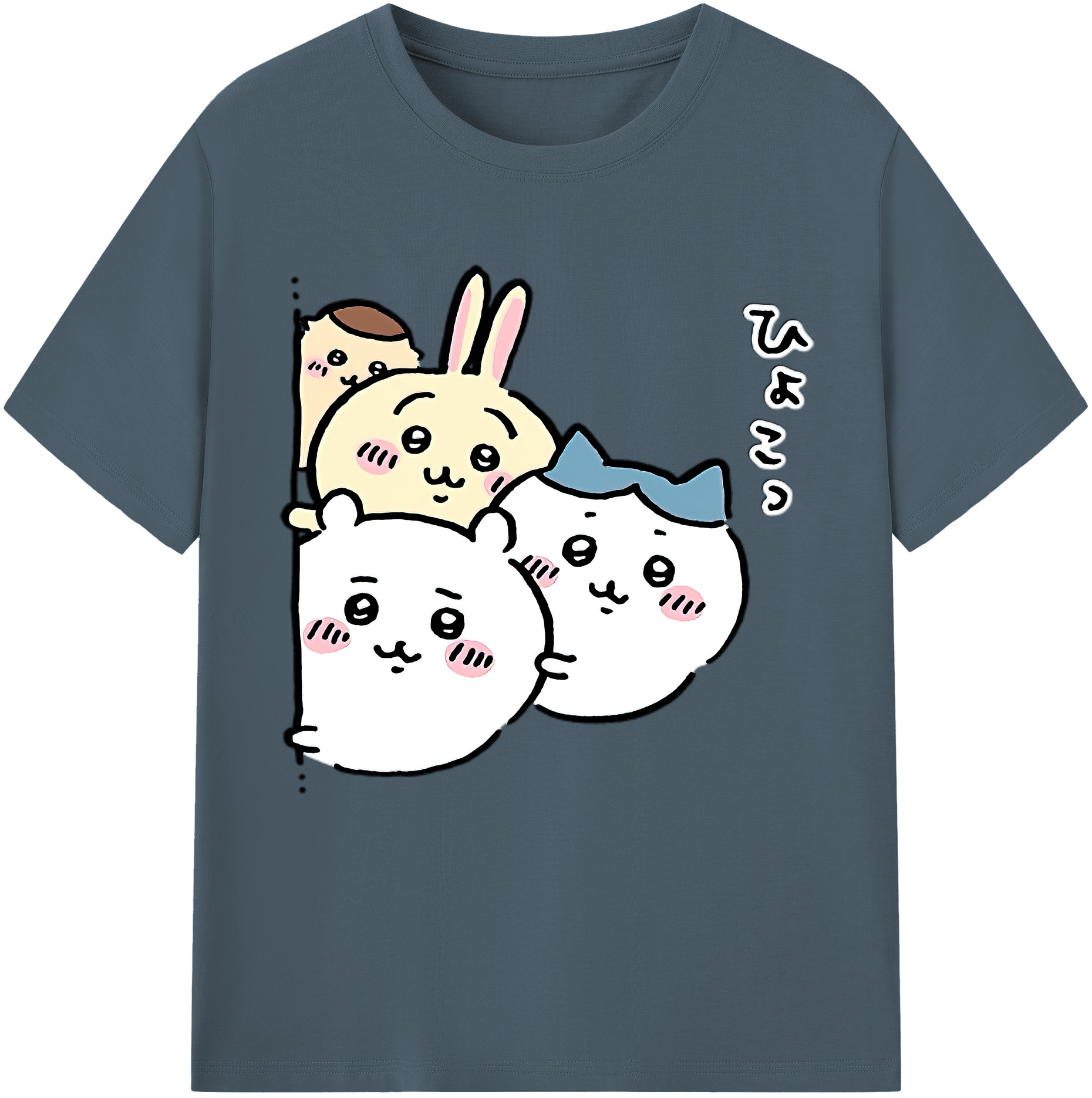 （画像用） ちいかわ ちいかわ Chii-kawa chiikawa 綿100％半袖Tシャツ（フロントプリント）